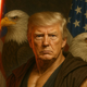 Na temni strani? Mišičasti Trump z rdečim svetlobnim mečem