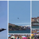 Preplah na plaži: nevaren manever lovca F-18 nad glavami množice