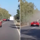Voznika lamborghinija in ferrarija sta med prehitevanjem trčila ter povzročila usodno nesrečo