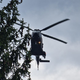 Požar pomožnega objekta, helikoptersko posredovanje