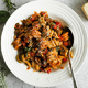 #Recept 428: Makaroni iz enega lonca v paradižnikovi omaki s papriko in gobami