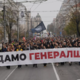 V Beogradu potekali protesti proti rušenju nekdanjega generalštaba
