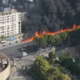 (VIDEO) Spektakularen požar se je hitro razširil po cesti v kitajskem mestu