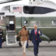 Zakonca Trump zaradi tehničnih težav zasilno pristala na travniku