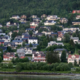 Nordijski svetilnik v temačni krajini