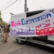 Pred nocojšnjim evrovizijskim nastopom predstavnika Izraela potekajo protesti