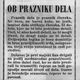 Ob prazniku dela: Ne vera, ne barva kože, ne jezik, temveč delo oblikuje človeka