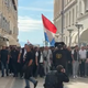 VIDEO: Množični protest zaradi priprtih navijačev, incident tudi v Zagrebu