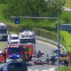 V Gaberkah prišlo do prometne nesreče avta in motorista: Cesta je zaprta