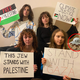 Greta nad Jude z nacističnimi antisemitskimi simboli