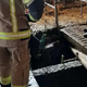 FOTO: Krava se je skoraj utopila v gnojni jami