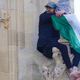 FOTO: Moški z zastavo Palestine splezal na Big Ben