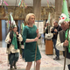 Urška Klakočar Zupančič se je s šibo v roki priključila obrškim prutarjem