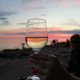 Morje, plaža in sončni zahod