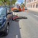 Motorista odpeljali v bolnišnico