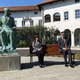 Na klopci sta sedela, predsednik Pahor in grška predsednica Sakelaropulou