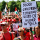 Več stotisoč udeležencev na shodih v Belgiji in na Nizozemskem pozivalo k ukrepanju glede Gaze
