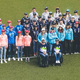 Zimski športnice in športniki v nizkem startu #foto