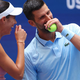 Novak Đoković in srčna izbranka Jana Oblaka sta se zabavala, a hitro izpadla