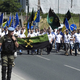(FOTO) "Ljudje so obupani." V Sarajevu na protestu zahtevali izplačilo plač za 525 rudarjev iz premogovnika v Zenici