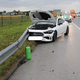 (FOTO) V nesreči na dolenjski avtocesti ena oseba poškodovana