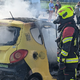 (FOTO in VIDEO) Baterije ne gorijo kot bencin. Tako je zagorelo električno vozilo