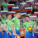 Slovenski odbojkarji v polnih Stožicah izzivajo Kanado (1. niz)