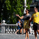 V Ljubljani navdušil modno usklajeni par